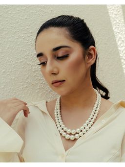 Anaash - White Double Graded Pearls