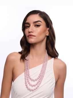 Anaash - Grey Triple Graded Pearls Necklace