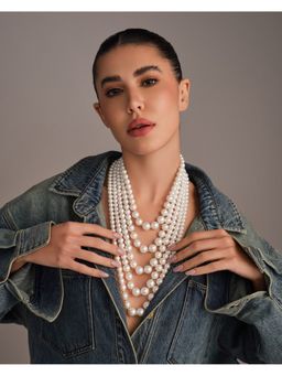 Anaash - White Graded Layered Bandel Necklace