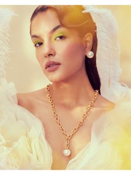 Anaash - White Linked Pearl Chain