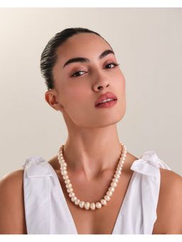 Anaash - Peach Pearl Natural Pearl Single Necklace