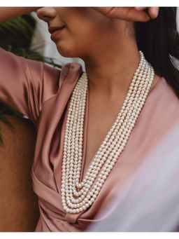 Anaash - White Classic Pearl Layered Necklace