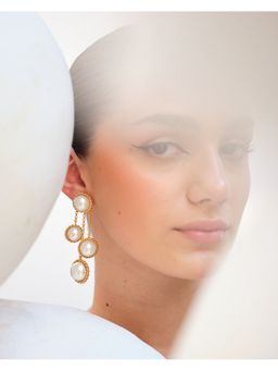 Anaash - White Senora Cascade Danglers