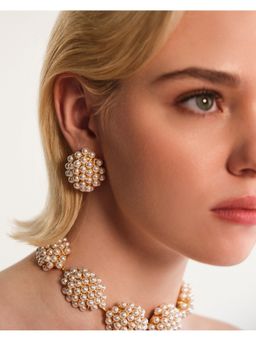 Anaash - White Cluster Studs