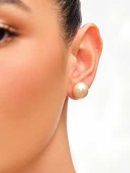Anaash - Gold 10mm Golden Pearl Studs