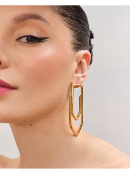 Anaash - Gold Paper Clip Earrings