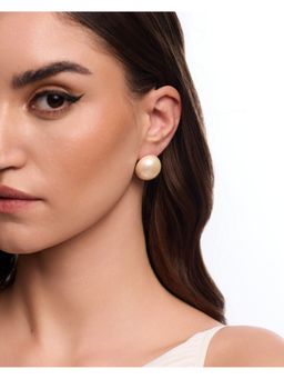 Anaash - Peach 20mm Pearl Studs Earrings