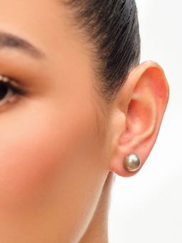 Anaash - Silver 10mm Silver Pearl Studs