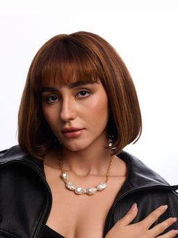 Anaash - White Baroque Yoke Chain