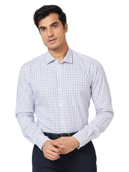 Park Avenue - Slim Fit Checkered Grey Formal Shirt