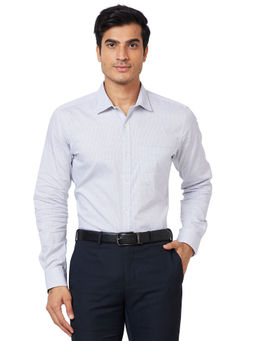 Park Avenue - Slim Fit Checkered Grey Formal Shirt