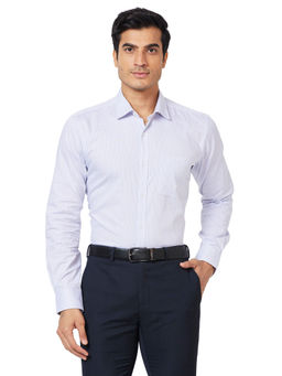 Park Avenue - Slim Fit Checkered Purple Formal Shirt