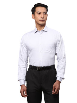 Park Avenue - Slim Fit Stripe Grey Formal Shirt