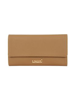 Enoki - Women Textured Wallet Brown