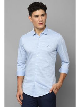 Allen Solly - Men Blue Slim Fit Check Full Sleeves Casual Shirt