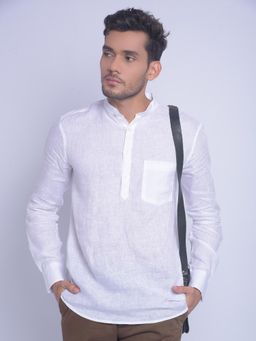 CRIMSOUNE CLUB - Men's White Solid Shirt