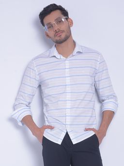 CRIMSOUNE CLUB - Men's White Striped Shirt