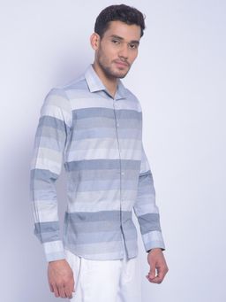 CRIMSOUNE CLUB - Men's Blue Striped Shirt