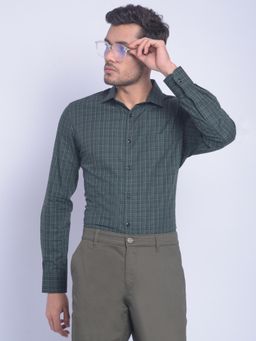 CRIMSOUNE CLUB - Men's Green Checked Shirt