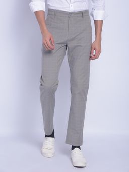CRIMSOUNE CLUB - Men's Grey Checked Trousers
