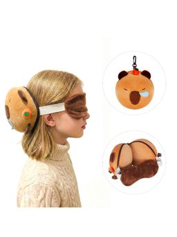 VEA - Brown Bear Design Pillow With Eye Mask (14 Years)