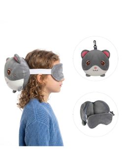VEA - Grey Cat Design Pillow With Eye Mask (14 Years)