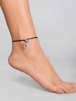 Silvermerc Designs - Reindeer Silver Plated Charm Anklet