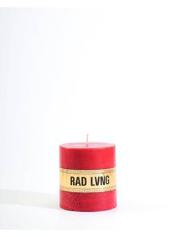 Rad Living - Red Cold Pour Pillar Candles