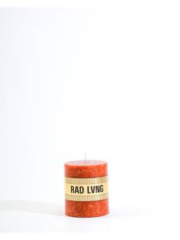 Rad Living - Rust Orange Mottled Pillar Candles