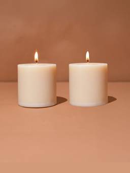 Rad Living - Unscented Pillar Candles (Set of 2)