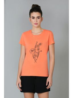 Van Heusen - Women Round Neck & Short Sleeve Lounge T-Shirt - Coral