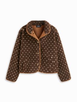 Cider - Plaid Teddy Fleece Jacket