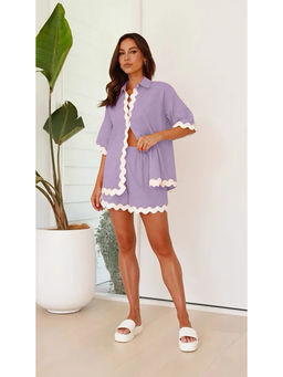Miakee - Purple Usher Co-Ord (Set of 2)