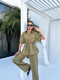 Miakee - Green Comfort Peak Co-Ord (Set of 2)