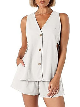 Miakee - White Bellentine Co-Ord (Set of 2)