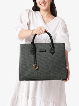 Lavie Luxe - Lavie Luxe's Women's Monogram Ellon24 Satchel (Black) (L)