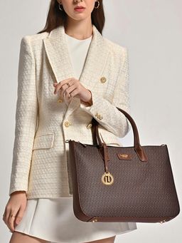 Lavie Luxe - Brown Mono Raily25 Pro Women's Handbag (L)
