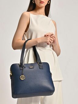 Lavie Luxe - Navy Blue Women's Mento25 Laptop Bag (L)