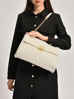 Lavie Luxe - Off White Women's Eden25 Flap Shoulder Bag (L)