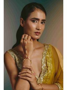 Namasya - Gold Plated Multicolor Handharness