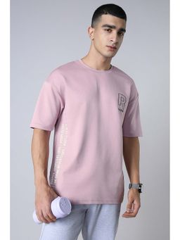 Reebok - Pink Printed Cotton Blend Regular Fit T-Shirt