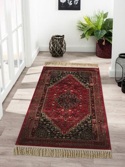 OBSESSIONS - Anti-static Machine Made Viscose Classical Runner, Maroon