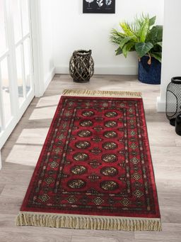 OBSESSIONS - Anti-static Machine Made Viscose Classical Runner, Maroon