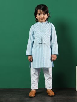 Readiprint - Boys Blue Kurta and Pyjama (Set of 2)