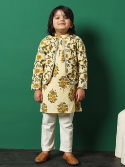 Readiprint - Boys Beige Kurta and Pyjama (Set of 2)