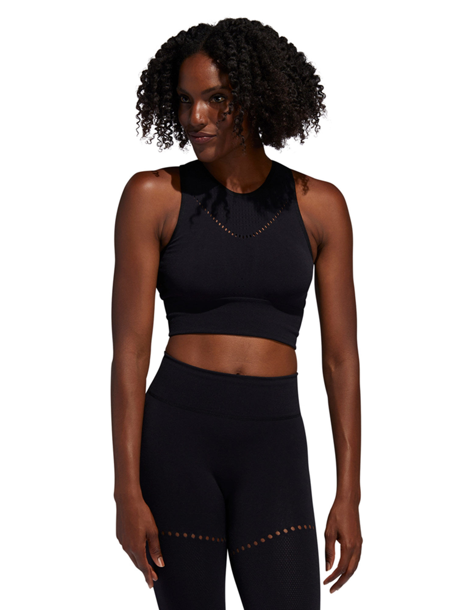 Warp knit crop top adidas Clearance