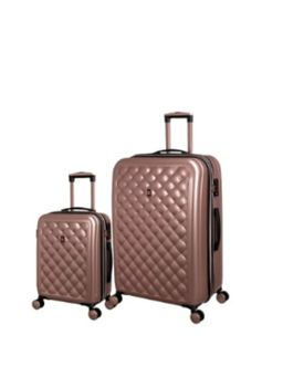 it luggage - Fashionista Glossy Rose Gold Set of 2 28-20 Inches Expandable Hardsided TSA Trolley