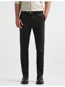 Arrow - Mens Black Heathered Super Slim Fit Trouser