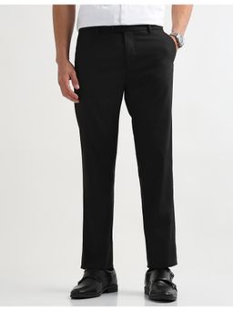 Arrow - Mens Grey Heathered Mid Rise Trouser