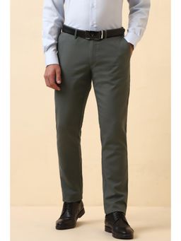 Allen Solly - Mens Grey Solid Formal Trouser